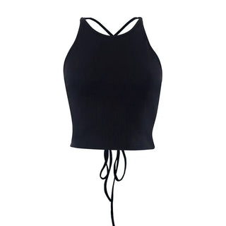 Sleeveless Strap Bare Back Short Hot Girl Camisole Phosgene