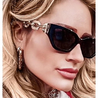 Small Frame Sunglasses, Personalized Chain Temples,Sunshade Sunglasses Phosgene