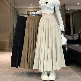 Spring And Summer High Waist Design Sense A- Line Skirt Phosgene