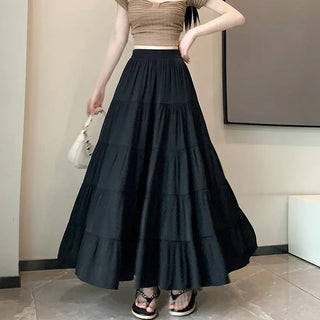 Spring And Summer High Waist Design Sense A- Line Skirt Phosgene