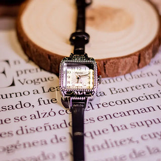 Square Sugar Middle Ancient Hand Genuine Leather Watch Female Phosgene