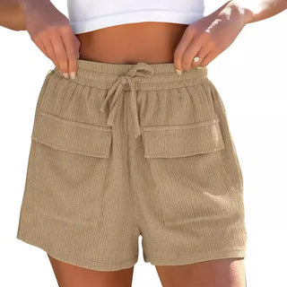 Summer Drawstring Shorts With Pockets Casual Sports Pants Womens Clothing Phosgene