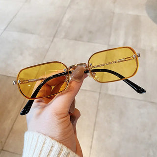 Trendy Small Frame Sunglasses Women'S Square Sunglasses Colorful Phosgene