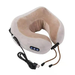 U Shaped Massage Pillow Neck Massage Device Electric Neck Massager Apparatus Shoulder Back Cervical Massager For Body Relaxation Phosgene