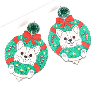 Fashion Christmas Geometric Earrings Stud Xmas Party Jewelry Women Gift