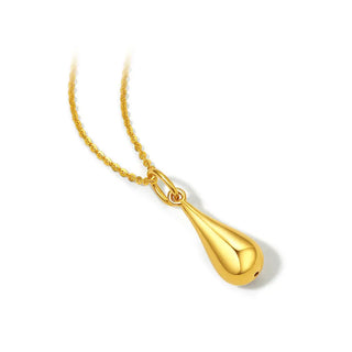 Women's 18K Water Drop 3D Pendant Necklace Phosgene