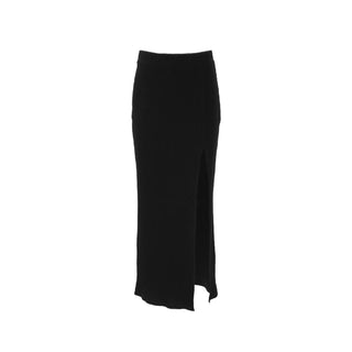 Women's Black Straight Split Skirt Phosgene