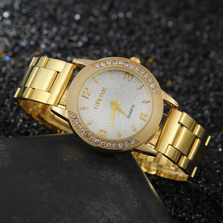 Women's Fashion Diamond Case Quartz Watch Phosgene