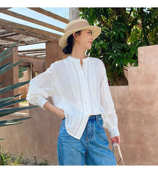 Women's Long-sleeved French Cotton Shirt Phosgene