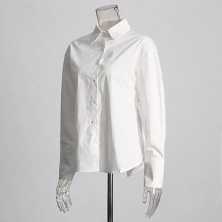 Women's Mature Elegant Niche Design Hollow Out Strap Long-sleeved Shirt Phosgene