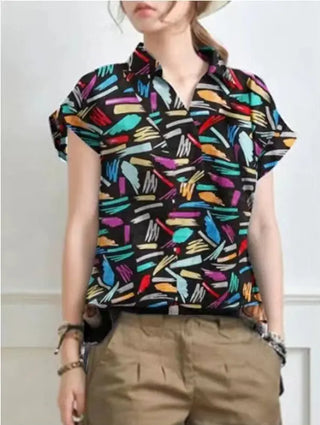 Women's Printed Short Sleeve Casual Fashion Phosgene