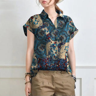 Women's Printed Short Sleeve Casual Fashion Phosgene