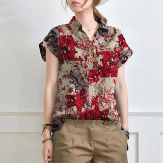 Women's Printed Short Sleeve Casual Fashion Phosgene