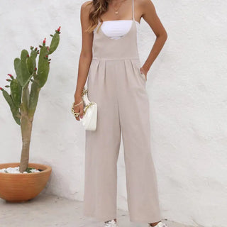 Women's Solid Color Casual Jumpsuit Phosgene