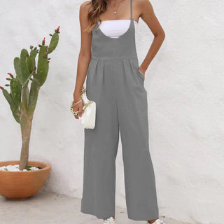 Women's Solid Color Casual Jumpsuit Phosgene