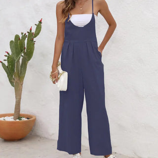 Women's Solid Color Casual Jumpsuit Phosgene