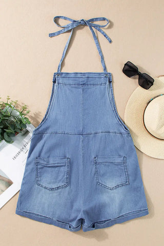 Women's Solid Color Sleeveless Casual All-match Jumpsuit Phosgene