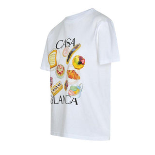 Afternoon Tea Hamburger Printed Loose All-match Short Sleeve Fashion Brand T-shirt Phosgene