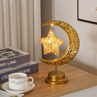 LED Modeling Lamp Creative Personality Iron Moon - Phosgene