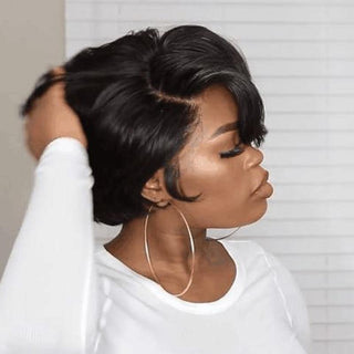 Short Bob Wig Lace Frontal Wigs For Black Women Human Hair - Phosgene