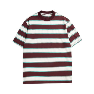 Men's Summer Japanese Vintage Stripe T-shirt Phosgene