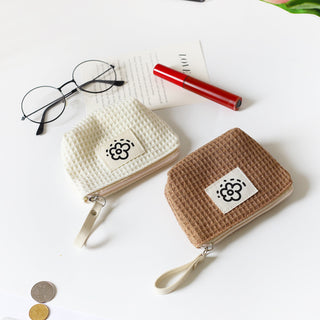 Women's Cute Simple Waffle Storage Bag - Phosgene