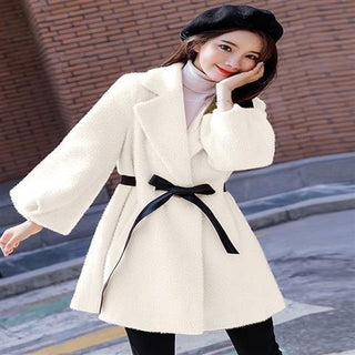 Women's Autumn And Winter New Korean Style Loose Thick Temperament Small Size Woolen Coat - Phosgene