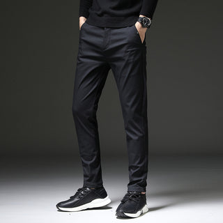 Men's Elastic Thin Casual Straight Pants - Phosgene