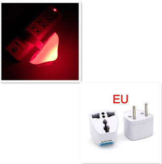 LED Night Light Mushroom Wall Socket Lamp EU US Plug Warm White Light-control Sensor Bedroom Light Home Decoration - Phosgene