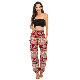 Thailand Elephant Bloomers Yoga Clothes Casual Trousers - Phosgene