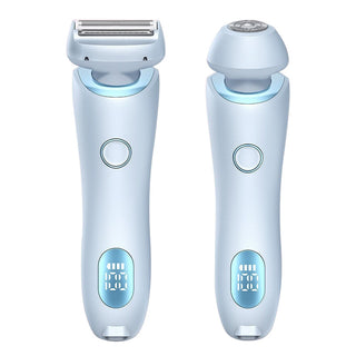 2 In 1 Hair Removal Epilator USB Rechargeable Trimmer Women Body Razor Face Leg Armpit Bikini Hand Pubic Shaver Hair Remover - Phosgene