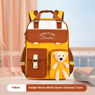 Lightweight Breathable Primary Student Schoolbag Multi-pocket Good-looking - Phosgene