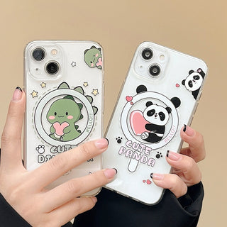 Cute Dinosaur Panda Magnetic Phone Case - Phosgene