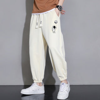 Cropped Casual Loose Men's Long Pants - Phosgene