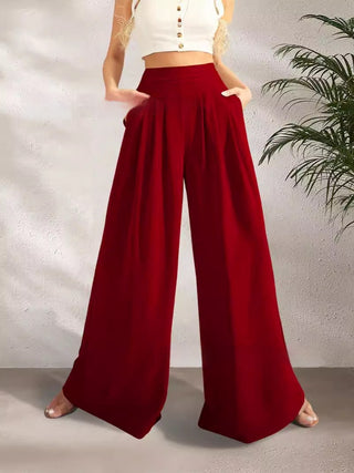 Fashion Straight Women's Wide-leg Pants Loose Phosgene