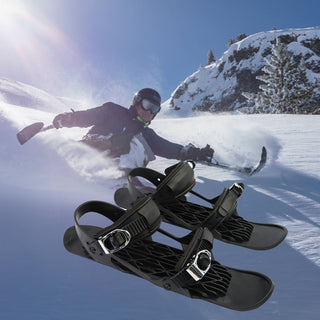 Mini Ski Skates Portable Short Skiboard Adjustable Skates Shoes For Snow - Phosgene