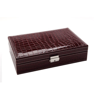 Leather Rectangular Single Layer Stud Earring Storage Box - Phosgene