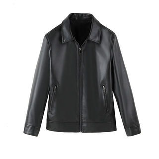 Leather Lapel Light Business Men's Jacket - Phosgene