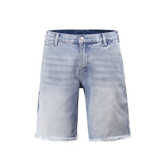 High Street Washed Overalls Daddy Pants Retro Cat Beard Denim Shorts Phosgene