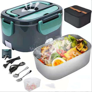 Insulated Lunch Box Large Capacity Heated Electric Lunch Box Stainless Steel Car Bento Box Phosgene