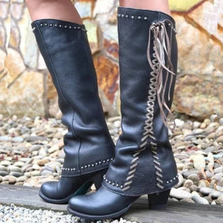 Autumn And Winter New Leather Boots Boots Women's Boots - Phosgene