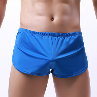 Men's Silky Round Edge Sports Boxers Home Shorts Three-point Pants - Phosgene