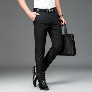 Bamboo Fiber Thin Loose Business Formal Wear Trousers - Phosgene