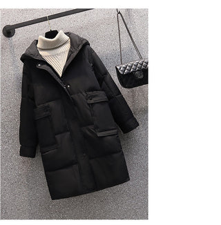 Thick Hooded Loose Pocket Padded Jacket - Phosgene