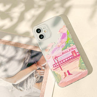 Soft Silicone Two Cat Mobile Phone Cases - Phosgene