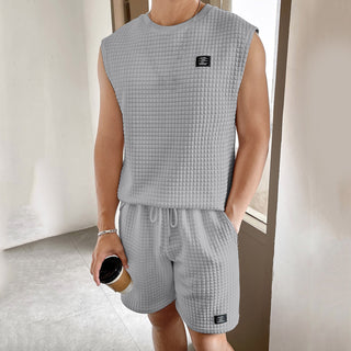 Men's Sport Suit Suit Sleeveless Tank Top Shorts Two-piece Set Phosgene