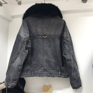 Women's Inner Denim Loose Coat - Phosgene