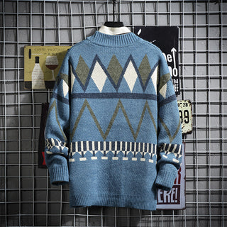 Autumn And Winter New Style Japanese Men's Handsome Knit Sweater Youth Cardigan Sweater - Phosgene