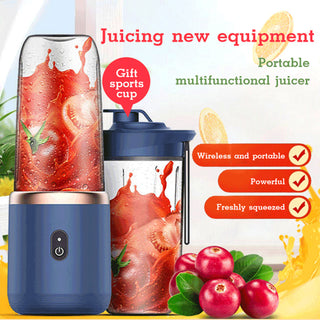 6blade Portable Blender Mini Juicer Cup Extractor Smoothie USB Charging Fruit Squeezer Blender Food Mixer Ice Crusher Portable Juicer Machine - Phosgene