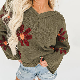 Fashion Floral Pullover Women - Phosgene